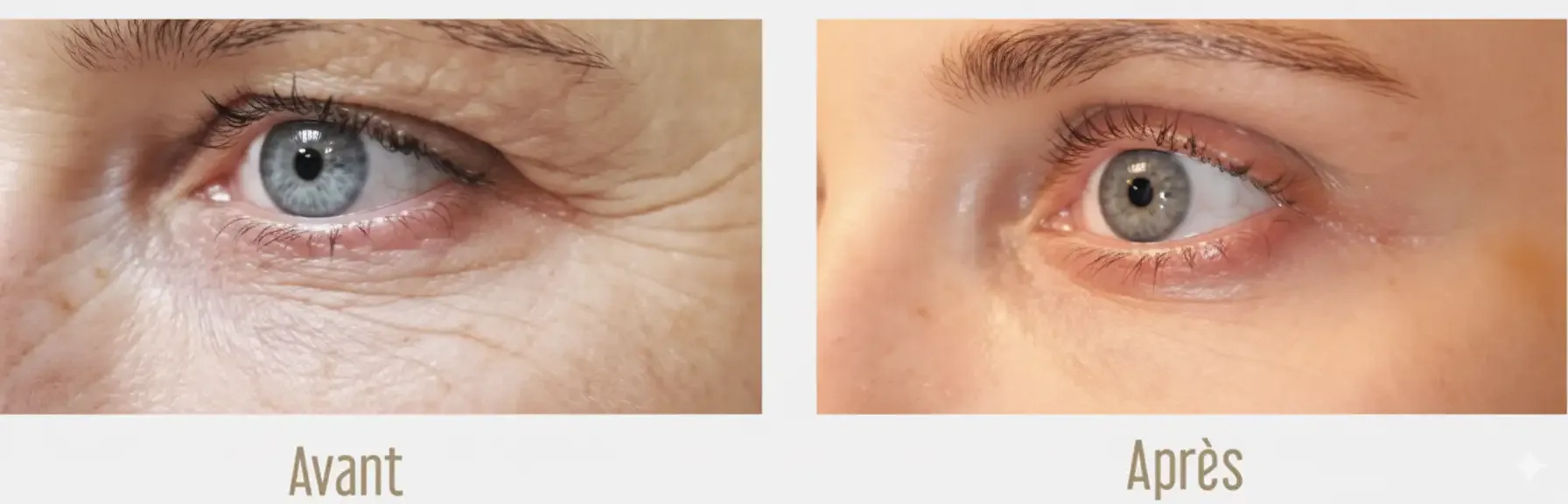 Résultat traitement périorbitaire